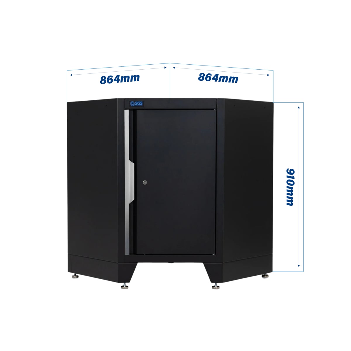 SGS Corner Floor Cabinet for Corner Garage Storage System